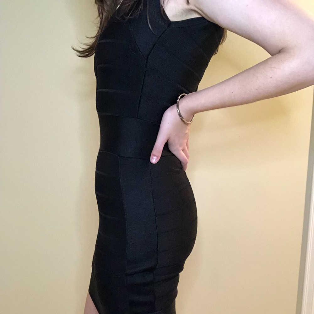 French Connection Bandage Cap Sleeve Bodycon Dress - Picture 6 of 9